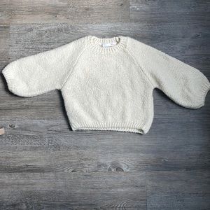 Zara knit sweater with bubble sleeves